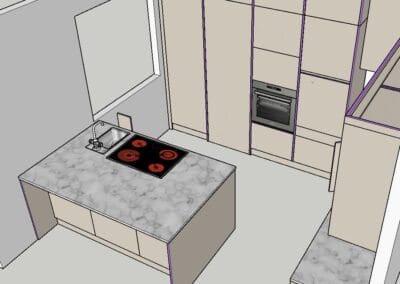 3D Küchenentwurf – maßgefertigte Einbauküche aus der Türkei